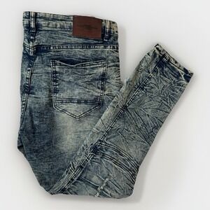 Phat Farm Men's Jeans 40x30 Skinny Stretch Distressed Acid Wash